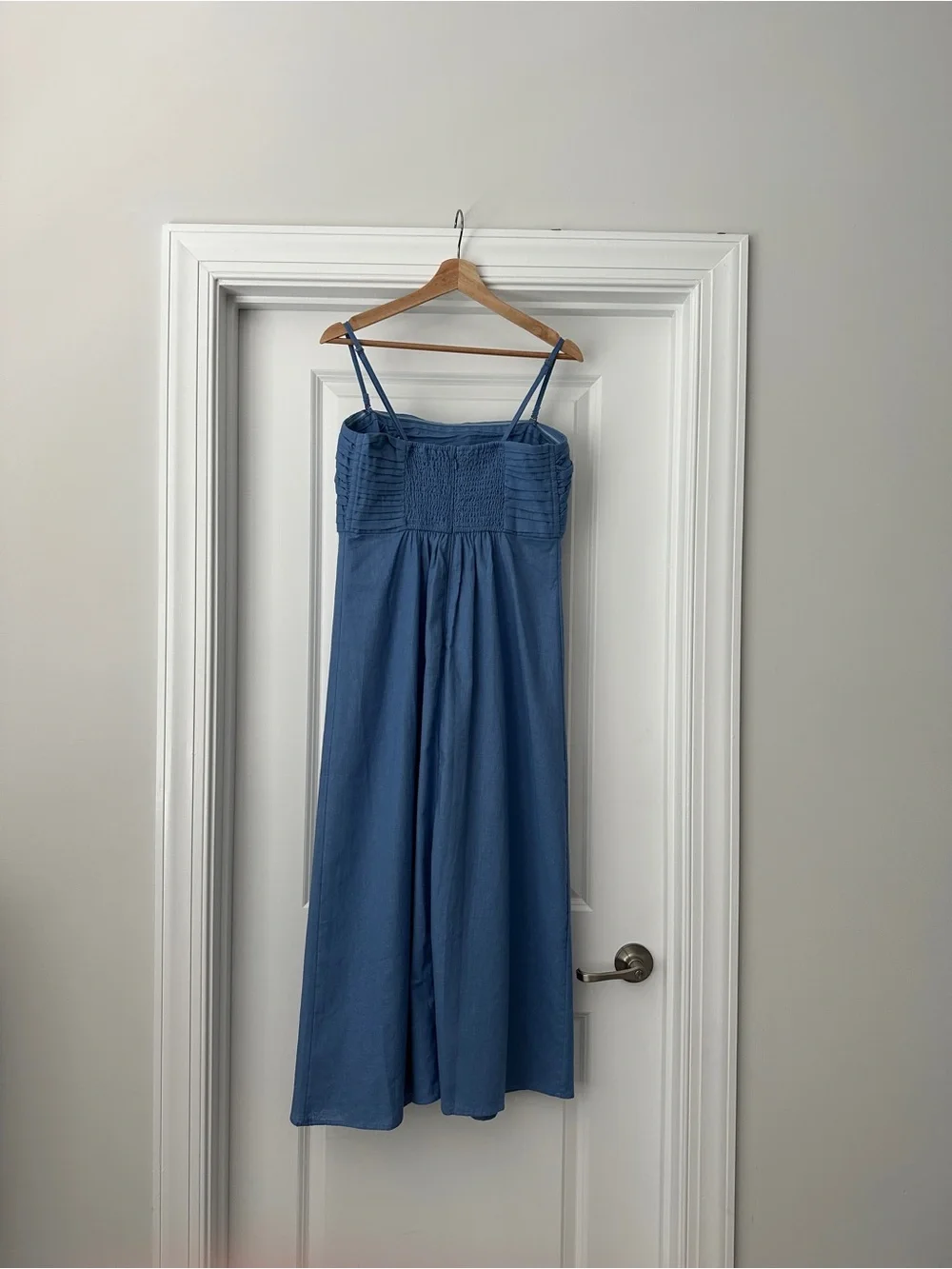 Abercrombie Emerson linen cotton dress blue size medium petite